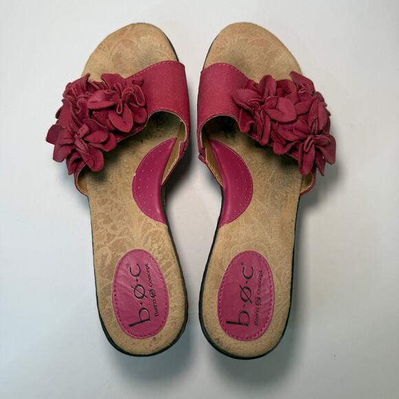 B.O.C. Born Concepts Lilibet Magenta Raspberry Pink Wedge Heel Sandals Size 8 - Picture 7 of 10